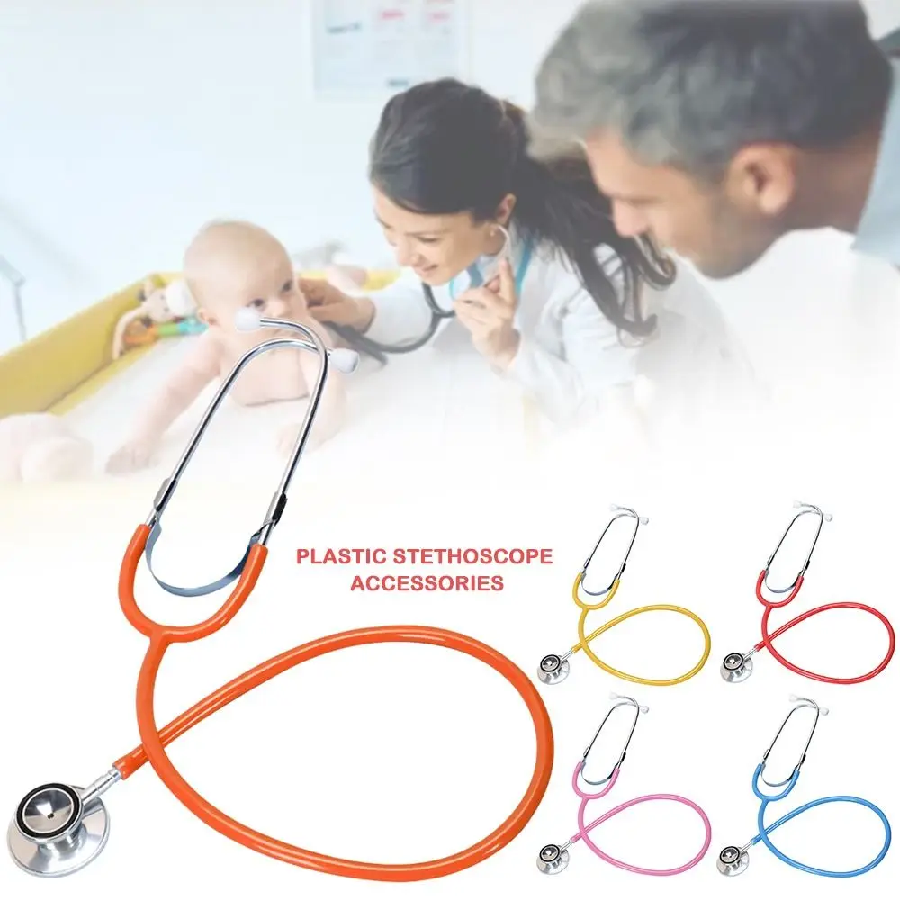 หลายสีหูฟังของเล่น DIY ครอบครัวเด็กเกมจําลองหมอของเล่น Pretend Doctor ของเล่นเลียนแบบการศึกษาของเล่น