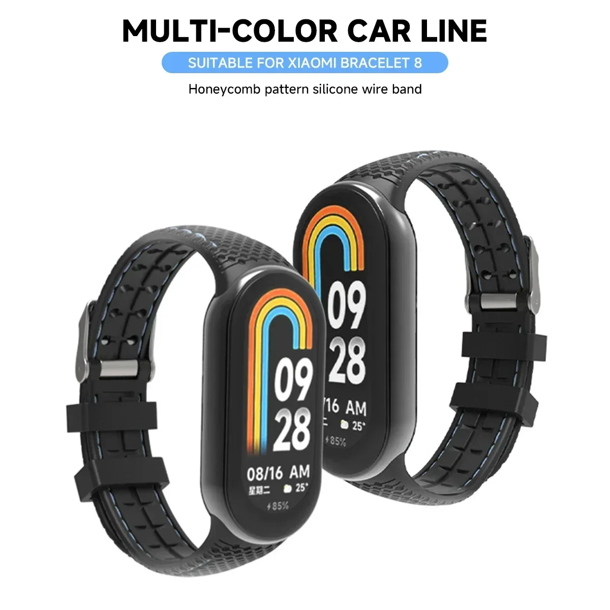 Silicone Strap For Mi Band 8 9 Bracelet Rubber Watchband Replacement Smartwatch Wrist Bracelet Correa For Xiaomi Mi Band 8 Strap image 5