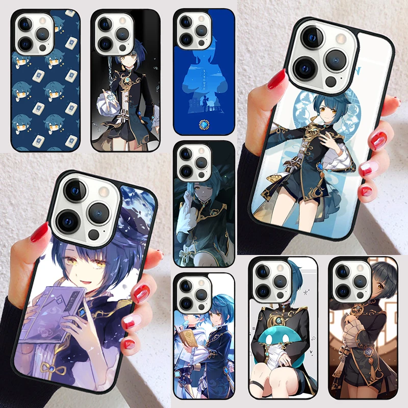 Genshin Impact Xingqiu cover For iPhone 15 16 13 12 11 14 Pro Max Mini Max SE 2020 7 8 15 16 Plus Phone Case