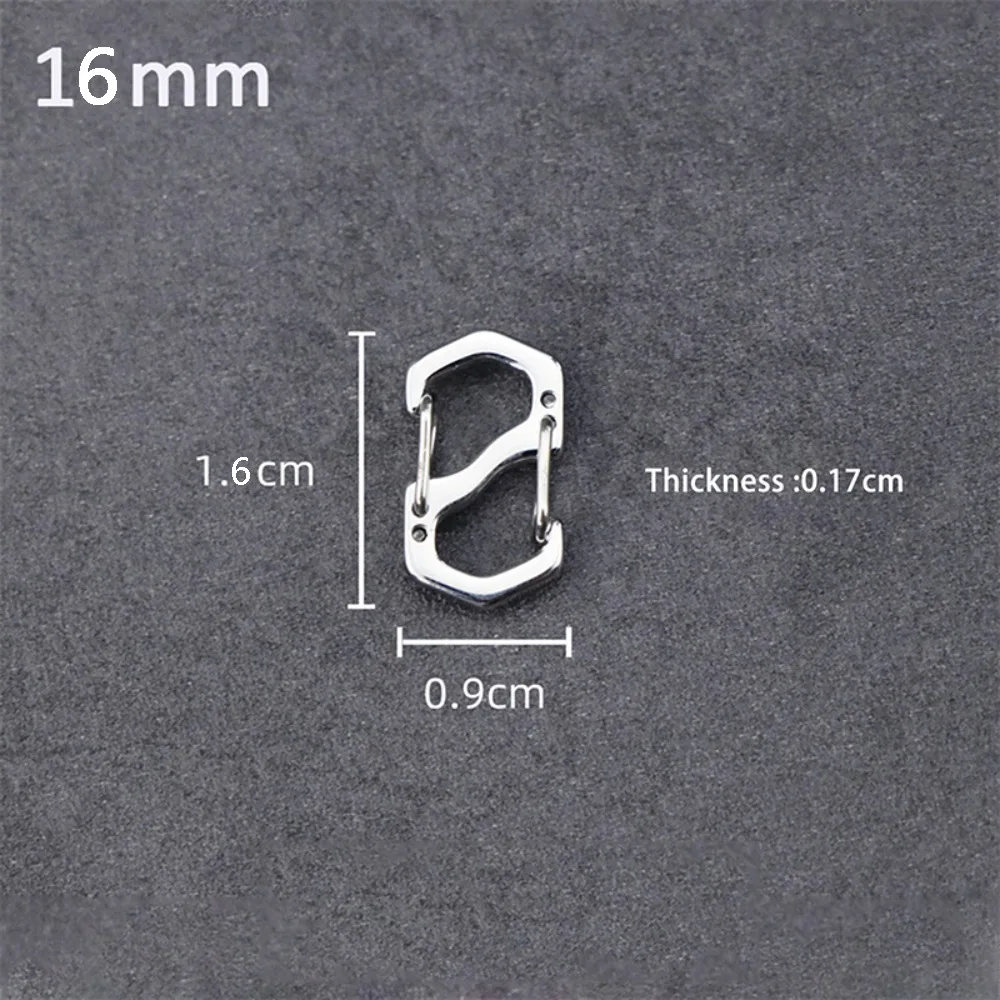 With Lock Silver Necklace Clasps Jewelry Accessories 10PCS Stainless Steel Backpack Buckle S Type Handmade Carabiner