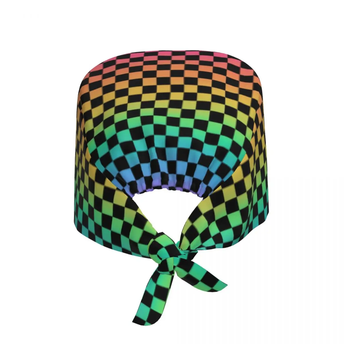 Rainbow Checkers Checkerboard Cleaning Working Cap Comfortable Unisex Scrub Cap Surgicals Hat Nurse Scrubs Hat Nurse