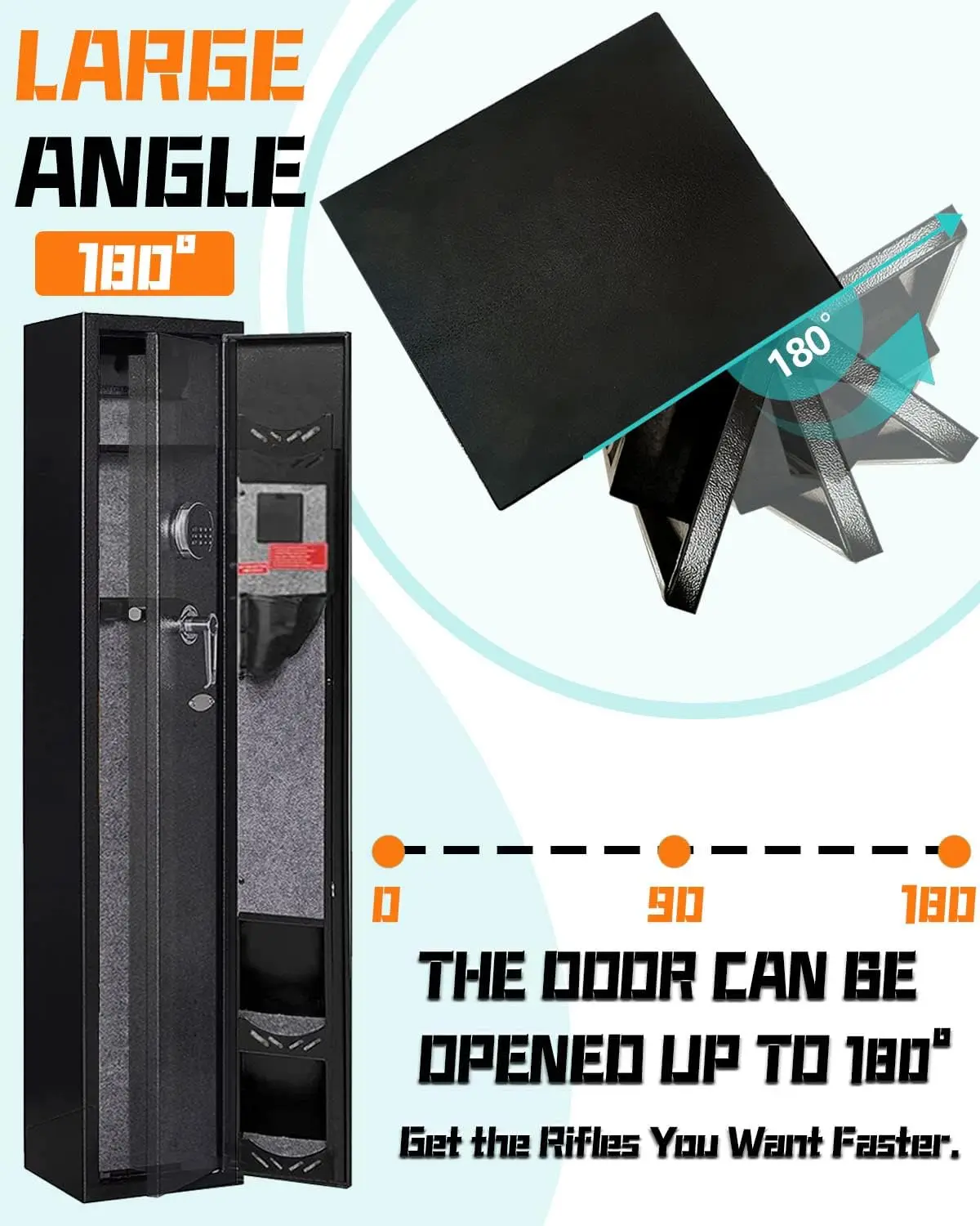 2-Gun Safes for Home Rifle and Pistols Electronic Gun Security Cabinet Quick Access Gun Rifle Gun Security Cabinet Safes Gun Cab