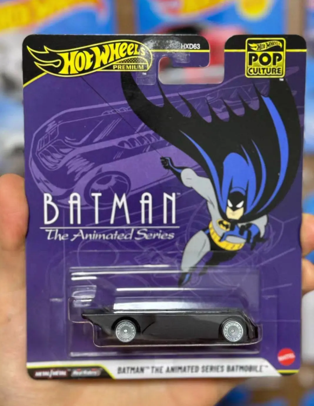 Original Hot Wheels Premium Car Pop Culture Batman The Animated Series Batmobile Toys Boys 1/64 Diecast Vehicles Model Car Gifts