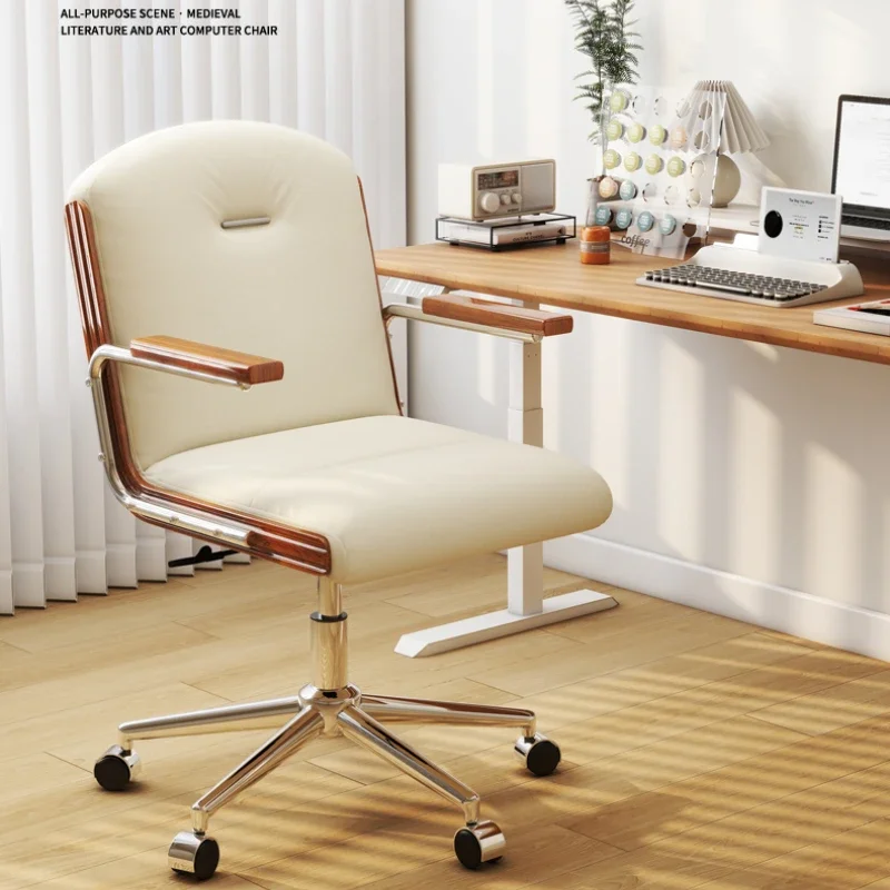 

Luxury Retro Office Chairs Study Room Bedroom Desk Chair Backrest Dining Chairs Adjustable Swivel Cadeiras Sillas De Oficina
