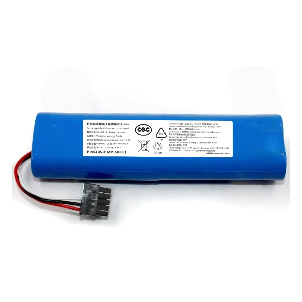 

Replacement Li-Ion Battery 14.4V 3500mAh for Xiaomi Mi Robot Vacuum Mop Pro Mijia STYTJ02YM Sweeper.