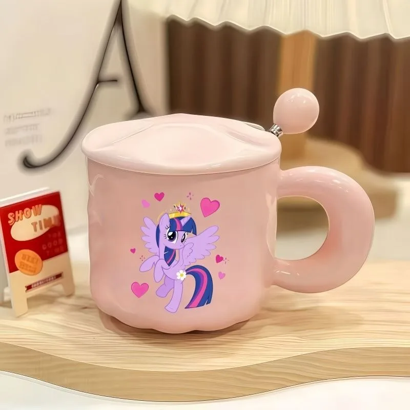 Tazza in ceramica My Little Pony simpatico cartone animato Twilight Sparkle Pinkie Pie, tazza d'acqua domestica personalizzata di alta qualità per ragazze