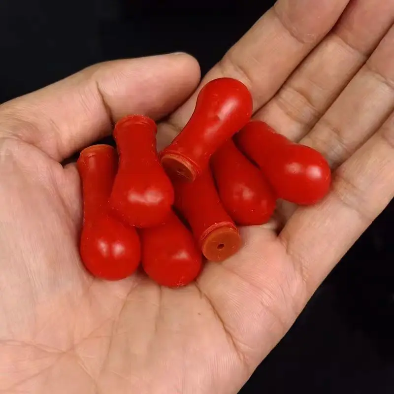 

1PC Glass capillary tube adhesive head red 20ul micro blood collection tube suction head red skin suction tube cap