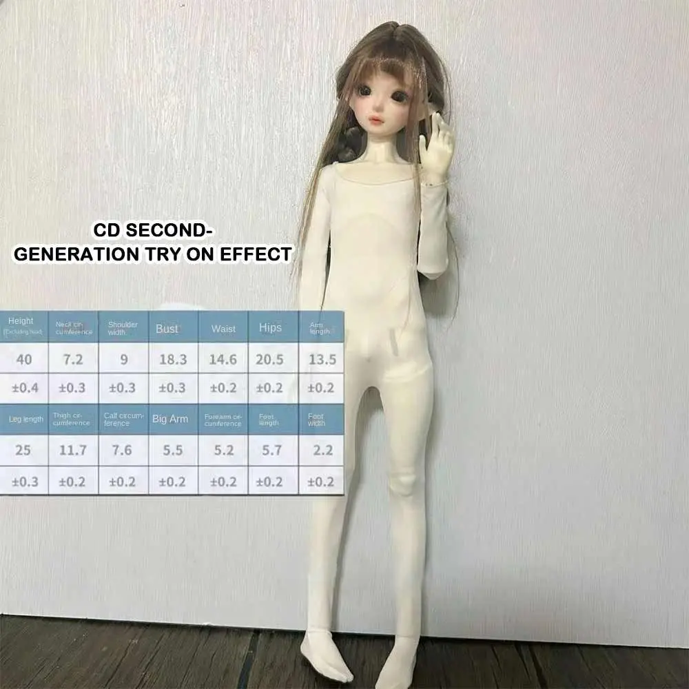 Cute Cotton Pajamas Fashion White Doll Elastic Jumpsuit Multisizes DIY Accessories for 1/3 1/4 1/6 BJD 30/45/60cm Dolls