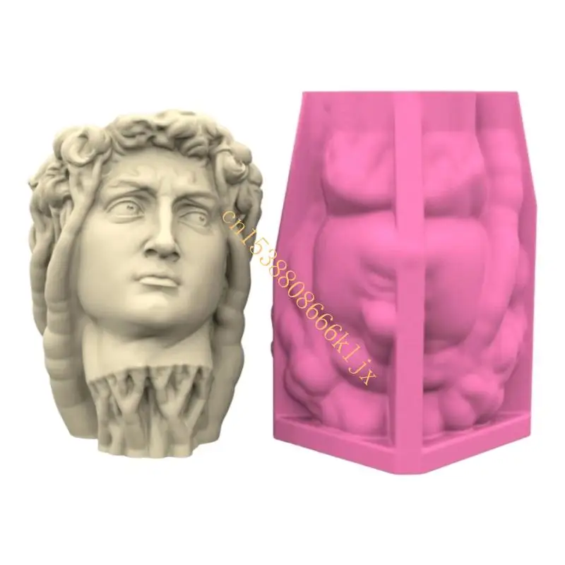 

Handmade Plant Pot Mould Flexible Silicone Mould for Concrete Planter Creative Flower Pot Ornament Mould 066C