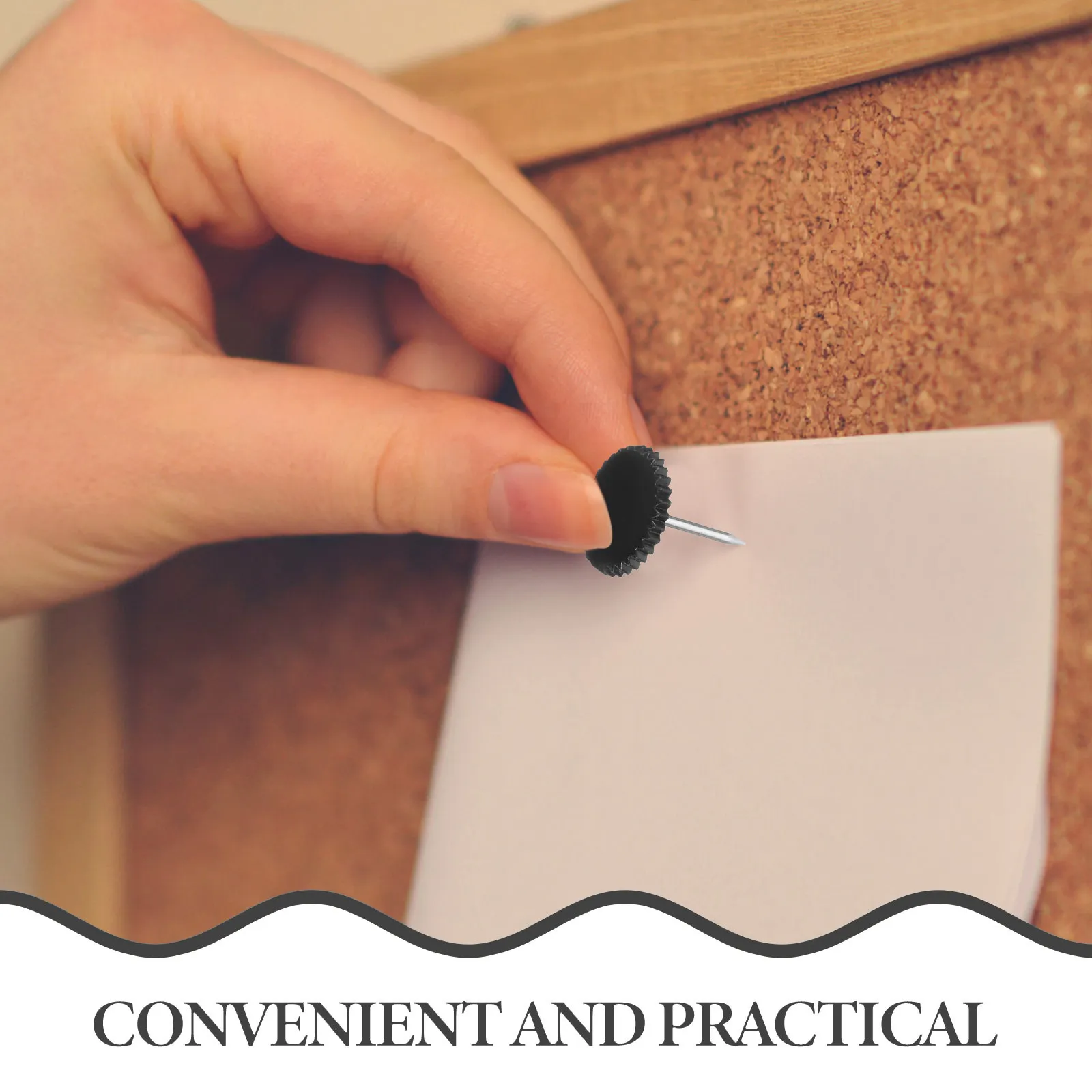 

100 шт. черных пластиковых кнопок-гвоздиков, декоративные аксессуары для досок объявлений, пробковых досок, настенных карт, фотографий