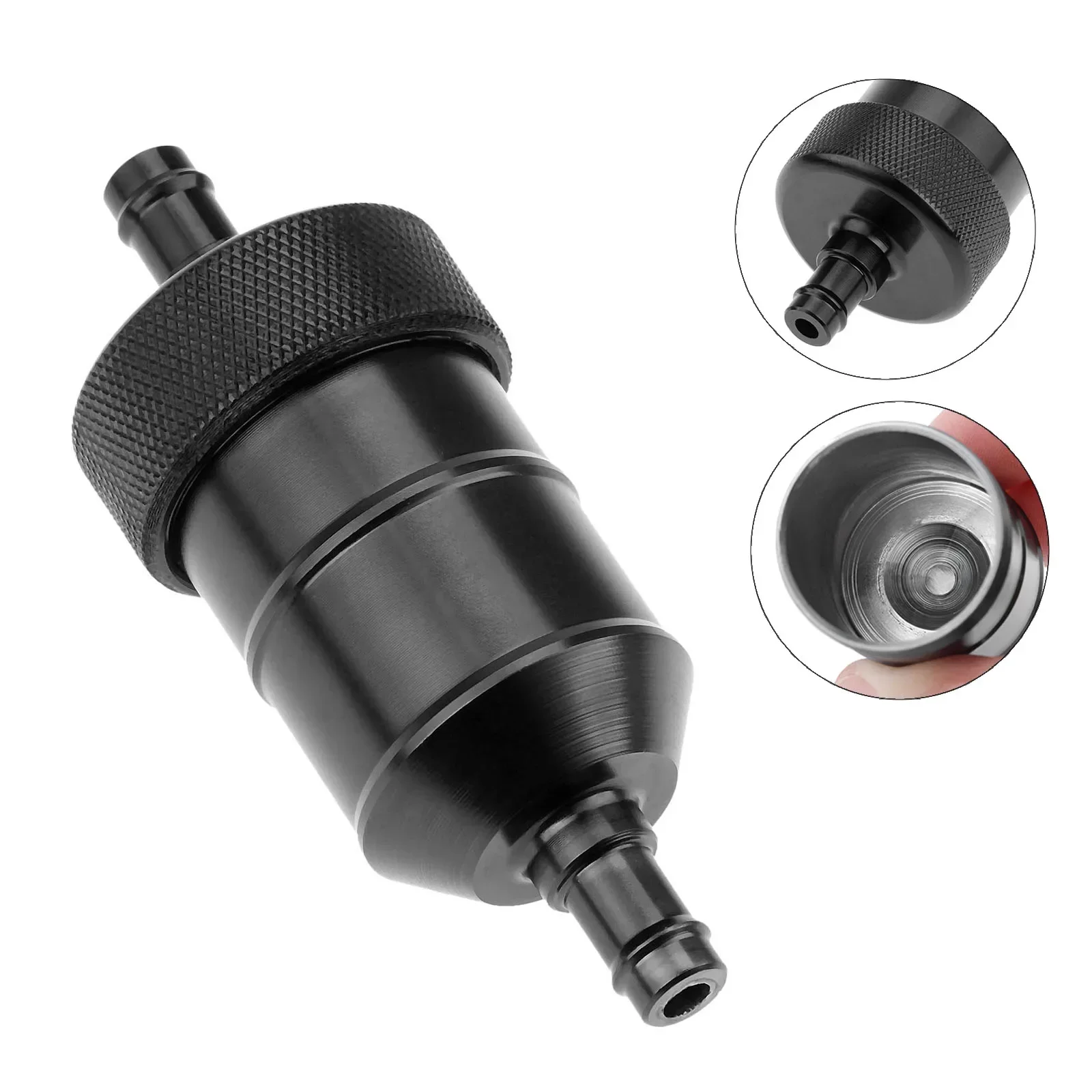 Evrensel 8mm 5/16 \'\'motosiklet yakit filtresi araba benzin dizel Inline motosiklet scooter krom alüminyum yakit filtresi s 5 renk