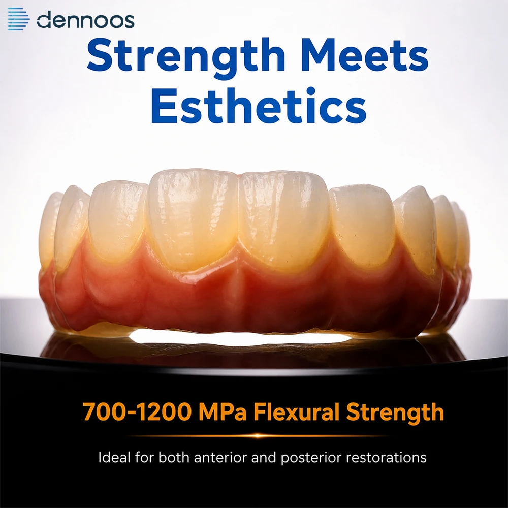 4D Pro Dental Multilayer Zirkonoxid-Block-Scheibe CAD/CAM Dental Labor Super Transluzent 98mm Bester Natürlicher Farbverlauf – Detail 8