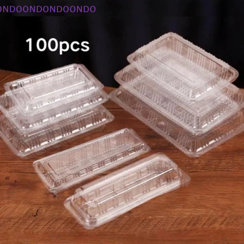 100PCS Disposable Meal Prep Containers Tight Seal Transparent Crush Resistant Packaging Boxes for Daily Food Storage