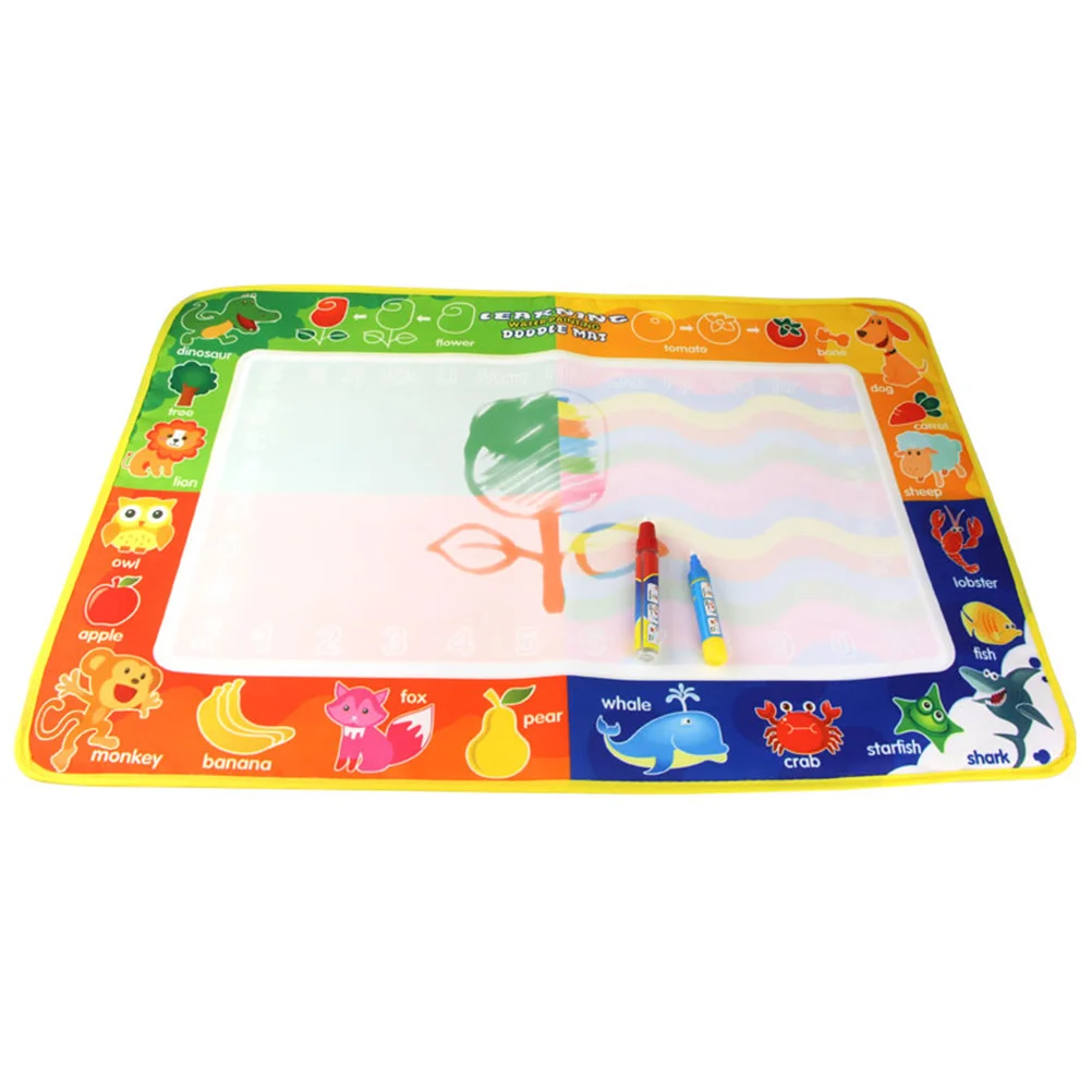 مجموعة واحدة من حصيرة الرسم للأطفال المحمولة القابلة للطي المائية، وسادة جرافيتي تعليمية للأولاد والبنات والإبداع الخيالي