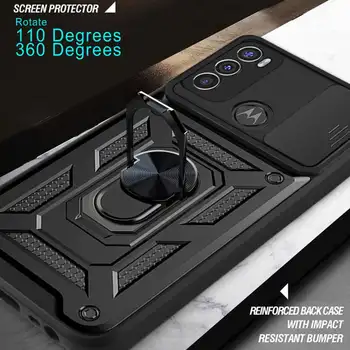適用於摩托羅拉 Moto G60 G60s G20 G30 G52 G51 G71 G22 Edge 30 Pro Lite E20 E30 E7 E7i 的防震保護殼,帶指環支架 8 最佳銷售 摩托羅拉 Edge 30 Pro 保護殼 - №6
