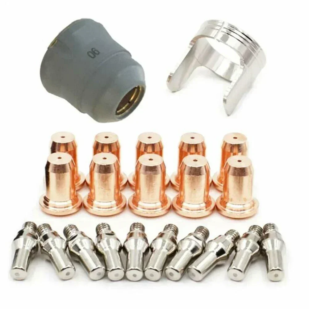 22pcs/set PT-60 IPT-40 PT40 Plasma Cutting Consumables Electrode Tip Cup For Plasma Cutter Consumables Welding Nozzles