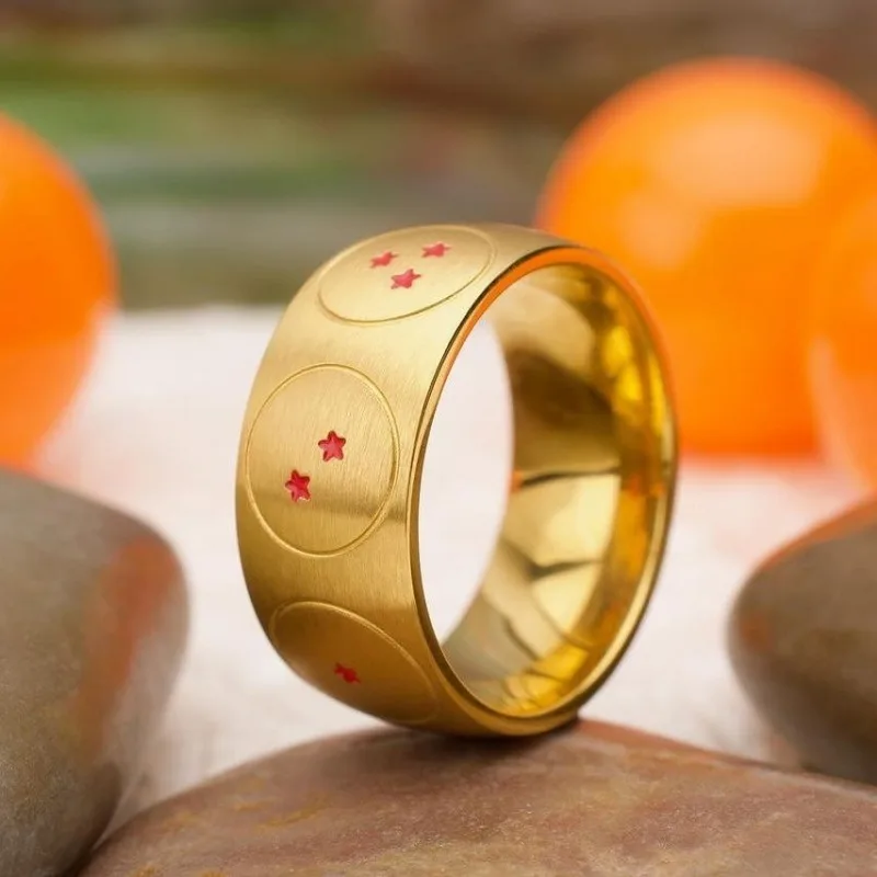 Toriyama Akira Dragon Ball peripheral ring Goku collection Super Dragon Ball fashion versatile commemorative ring friend gift