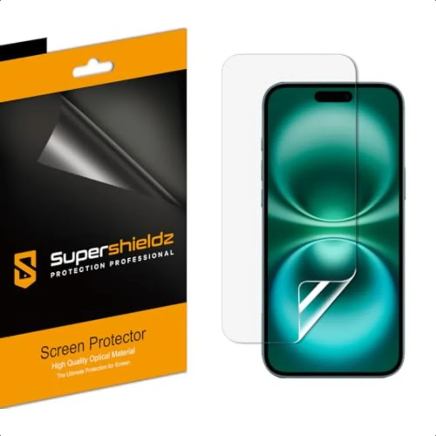 ershieldz 3 Pack Designed for iPhone 16 iPhone 15 (6.1 inch) Screen Protector High Definition Clear Shield (PET)