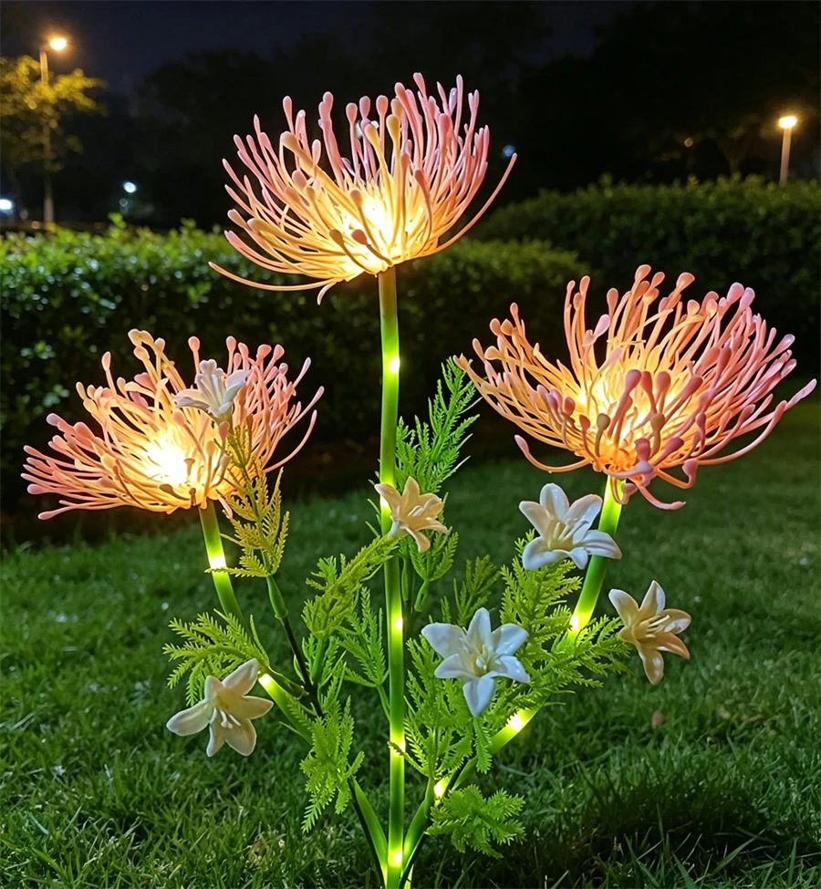 Festival Outdoor Garden Decoration Solar Lights Shore Flowers Suitable for Outdoor Courtyard Lawn Wedding Christmas Decoration