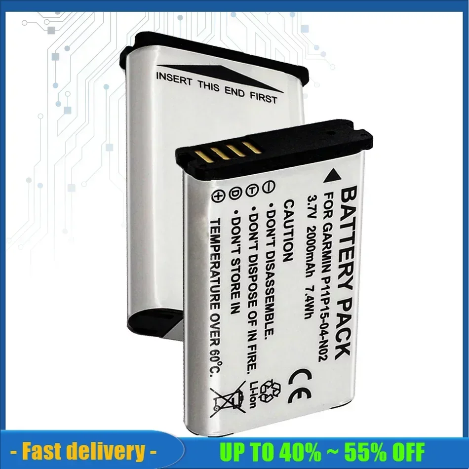 010-11654-03 bateria do GARMIN Atemos Monterra 680t 650t 610t 600t dla ręcznych alfa GPS VIRB kamera akcji 2000mAh