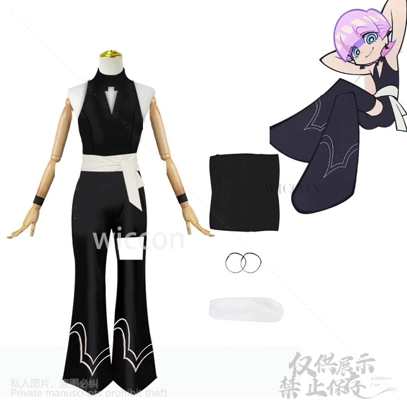 New PANTY & STOCKING With GARTERBELT 코스프레 Polyester Polyurethane Costume Sexy Boy Jumpsuit Black White Uniform Wig Customized