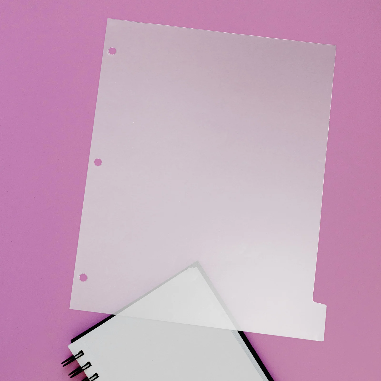 

8 Sheets Plastic Notebook Loose Leaf Notepad Paper Dividers Subject Dividers Binder Inserts Leaf Page Markers A4 Index Tabs