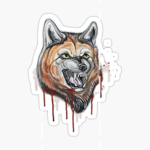 

Auto Modified Paste Quality Thick Angry Angry Wolf Car Sticker Auto Bonding 18cm G2