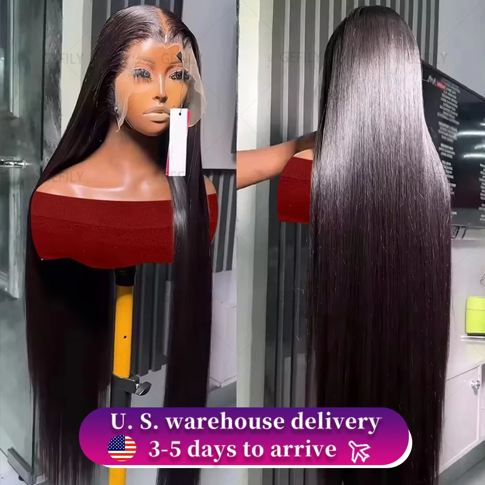 

220 Density Bone Straight 13x4 Lace Front Human Hair Brazilian 13x6 HD Transparent Lace Frontal Pre Plucked Remy Wigs 30 Inch