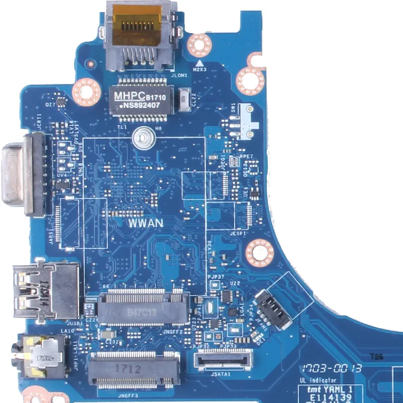 NEW LA-E082P For DELL Latitude E5480 5480 Notebook Mainboard CN-0YYRGW 0XDPDM With CPU I7-6600U GPU 930MX 2G Laptop Motherboard