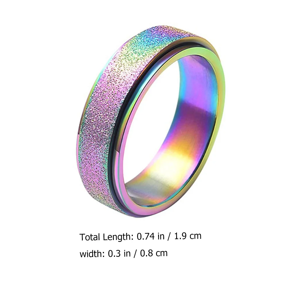 

3Pcs Stainless Steel Rings Rotating Finger Unisex Silver Fashion Jewelry Decorative Durable Comfortable Chic Exquisite