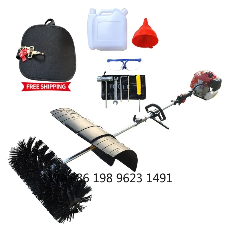 

Telescopic artificial turf cleaning brush, professional turf brushing cleaning machine for garden and playground synthetic grass