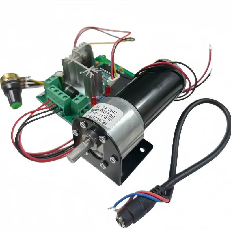 JGB37-31ZY, a 12V/24V micro gear motor, capable of controlling speed and switching between forward and reverse rotation.