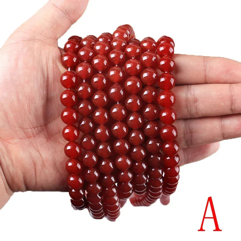 AAA Natural Red Agate Gem Stone Carnelian Round Loose Beads 4-16MM Fit DIY Necklace Beads For Jewelry Making wholesale