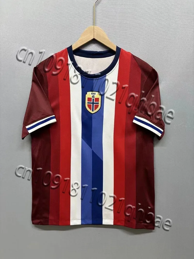 Unisexe à manches courtes en plein air sport chemise Jersey hauts hommes T-Shirts Erling Haaland norvège équipe nationale maison nouveau Jersey T-Shirts