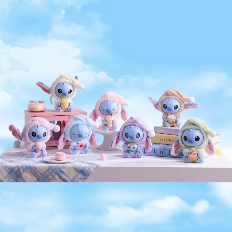 

New Miniso Disney Stitch Eat Some Thing Before Sleep Series Vinyl Blind Box Bag Pendant Cute Doll Mystery Box Toy Adult Gift