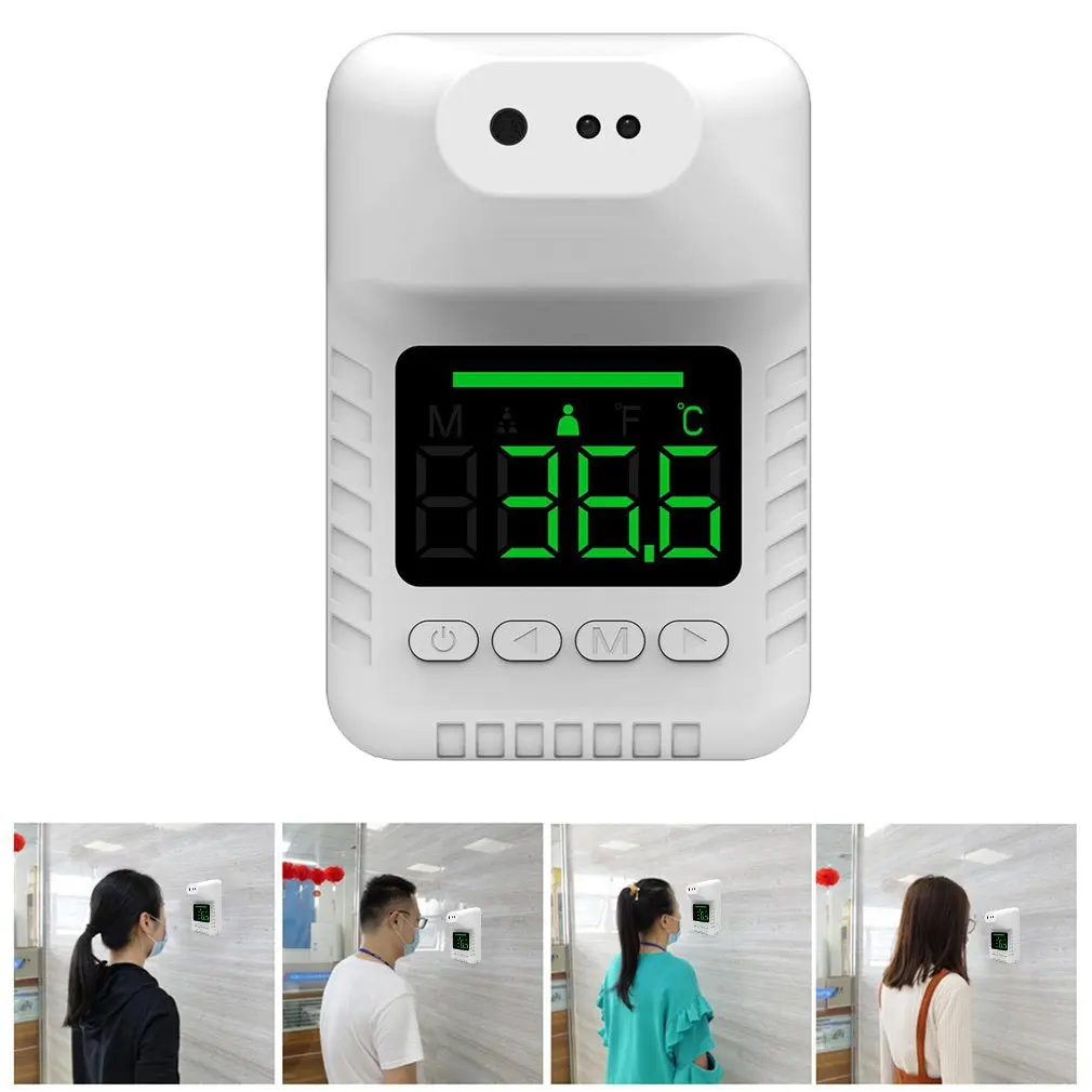 

K3X Infrared Thermometer Automatic Induction Contact-free Mini Wall-mounted LED Display Handsfree Digital Thermometer