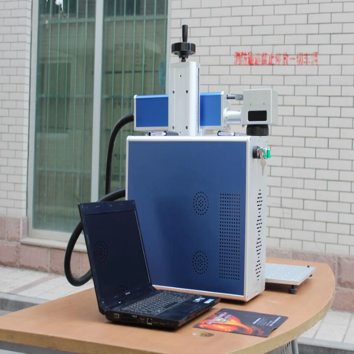 Energy saving High precision control portable fiber light marking machine with rotary