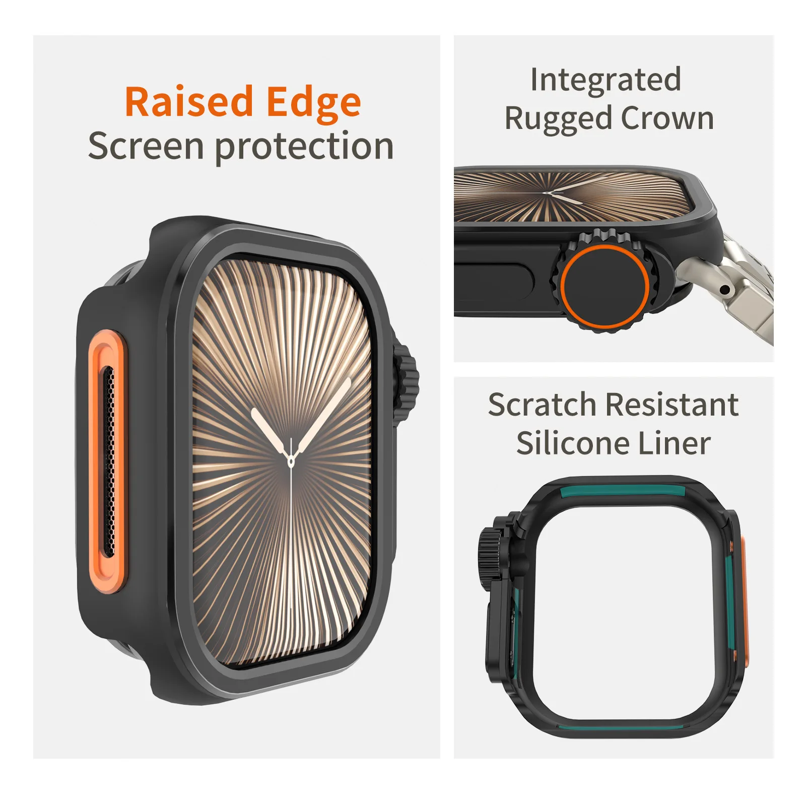 Capa protetora de metal para apple watch, 46mm 42mm, capa protetora para iwatch series10 46mm 42mm, mudança esportiva para ultra 2 49mm