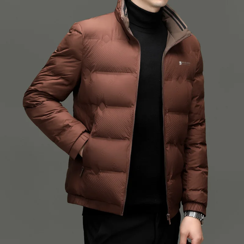 Top Grade New Brand Men Parka Jacket Casual Fashion Hooded Cropped Windbreaker Quilted Puffer Coat Cotton-padded jacket