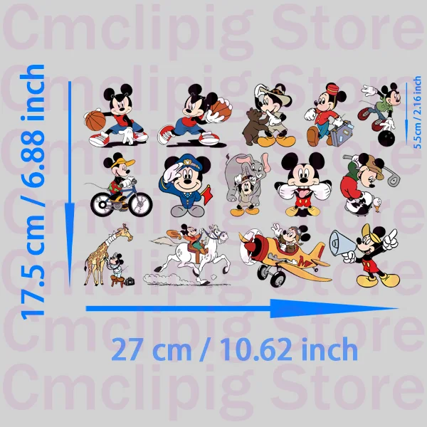 Mickey Mouse Clothing Patches, Small Size, thermo-stickers for Children, DIY Decoration