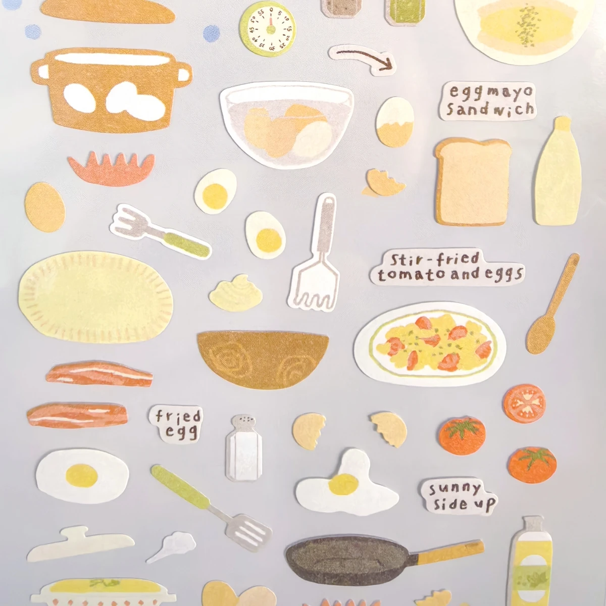 الكورية استيراد Suatelier وقت البيض الإفطار ورقة ملصق القصاصات الديكور القرطاسية ملصقات صناعة يدوية مدرسة مكتب التموين 1196