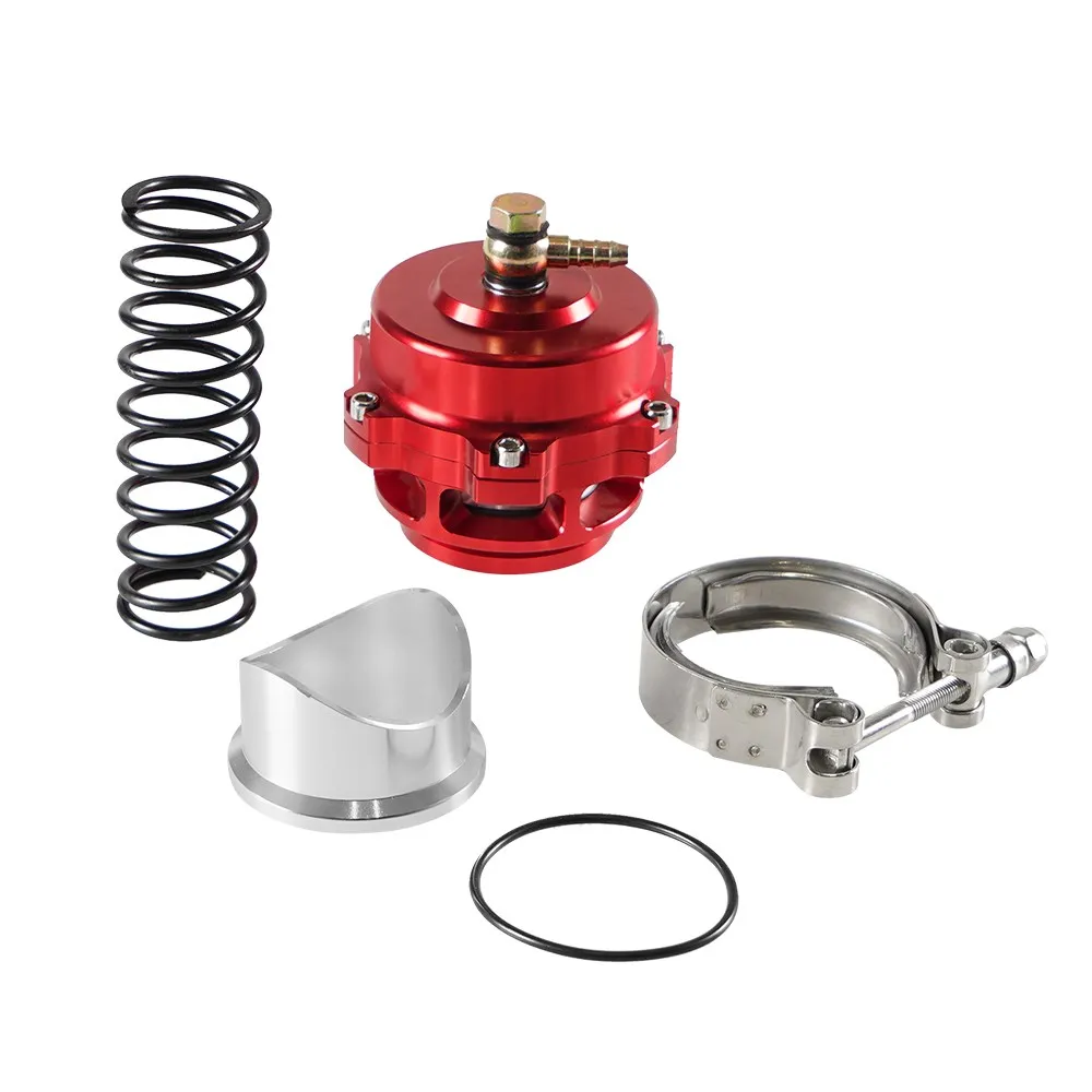 Uniwersalny zawór wydmuchowy turbo 50 mm BOV z spawanym aluminiowym kołnierzem w kształcie litery V 6PSI + 18PSI Sprężyny
