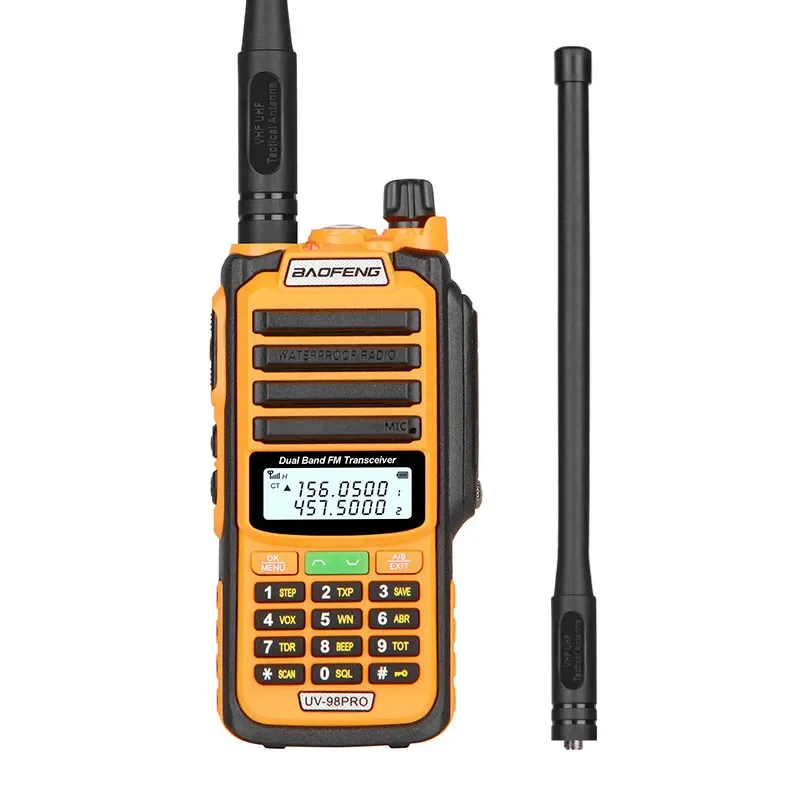 Imagem -05 - Walkie-talkie Impermeável Antena uv Stout Ip68 Marinha Estação de Mão de Alta Potência Vhf Exterior Autônomo Baofeng-uv-98pro