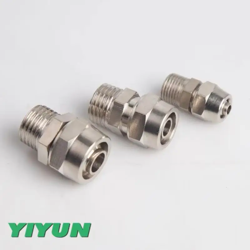 Brass quick-twist straight-through lock female quick connector PC10/PC12/PC14/PC16-01/02/03/04/06