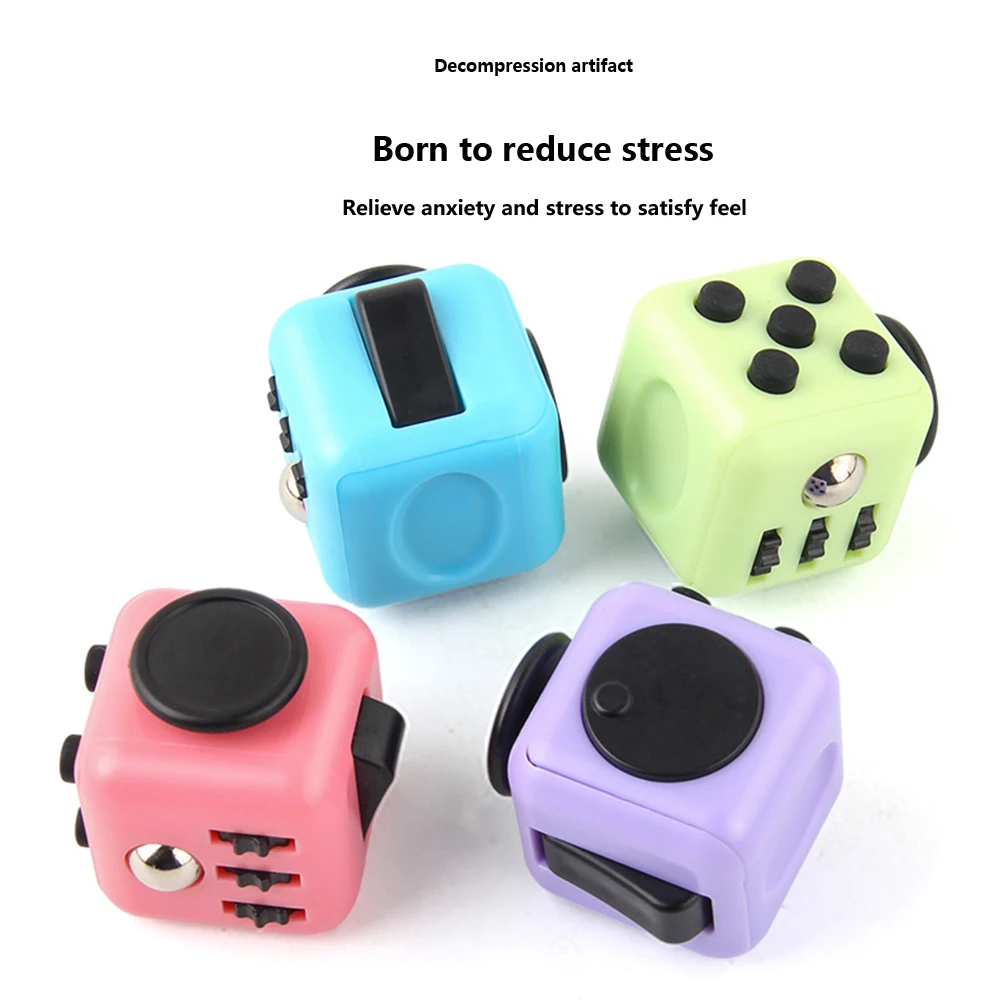 Decompression Toy Hand Pinching Venting Anti Irritability Anxiety 6sided Playable Decompression Finger Tip Dice Magic Cube