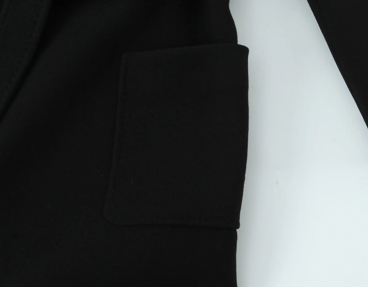 Autumn Women's Lapel Long Woolen Jacket Coat With Belt Elegant Winter Female Solid Coats Fashion Lady Jackets Streetwear 2025