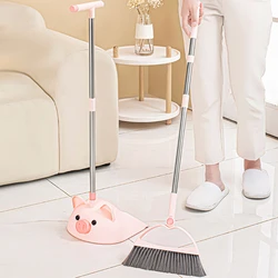 Lovely Pig Broom Dustpan Set Household New Broom Combination Sweeping Broom Garbage Shovel