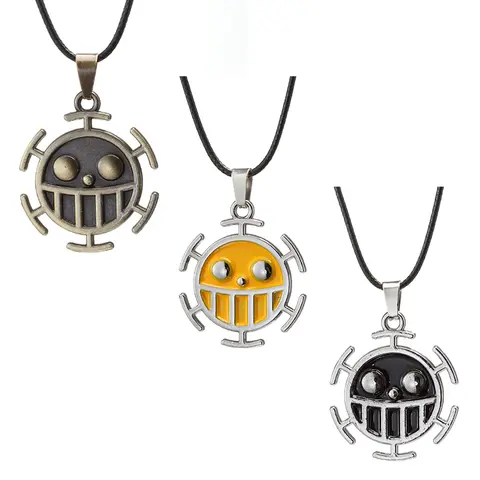 Anime Necklace Vintage Trafalgar Law Pendant Holder Women Bag Men Jewelry Action Figure Cosplay Toys