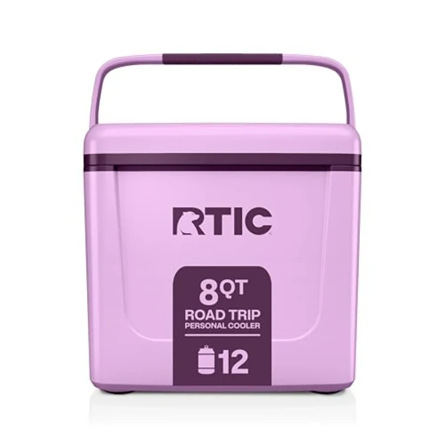 8 QT Road Trip Personal Cooler Small Compact Insulated Portable Ice Chest Box for Food Drink Beverage Beach Camping Picnic Fish
