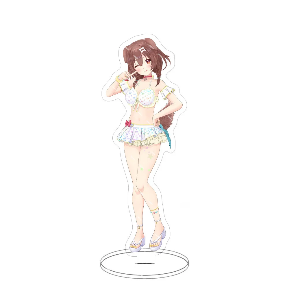 Hot Kawaii Virtual Anime Holo Acrylic Anime Figures Shirakami Fubuki Natsuiro Matsuri Acrylic Stand Model Plate Desk Decor Gifts